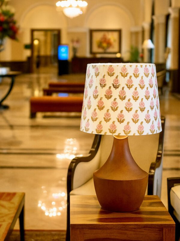 Kasth Table Lamp Teak Finish Placed