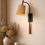 Handcrafted Jute Wall Lamp