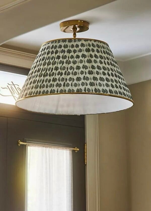 Handcrafted silk pendant lamp hanging