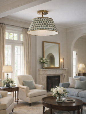 Handcrafted silk pendant lamp hanging in a cozy room