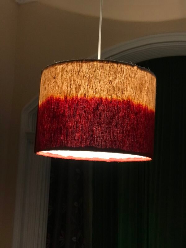 Handcrafted Shaded Nettle Fiber Pendant Lamp