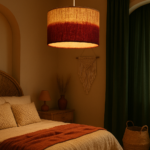 Handcrafted Shaded Nettle Fiber Pendant Lamp - made to order